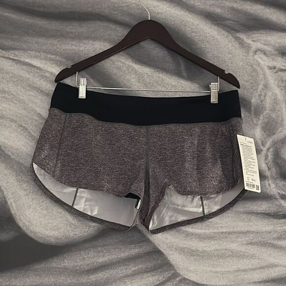 Lululemon Speed Up Short 2.5" size 10 NWT Heather Lux Multi Black - Picture 1 of 6